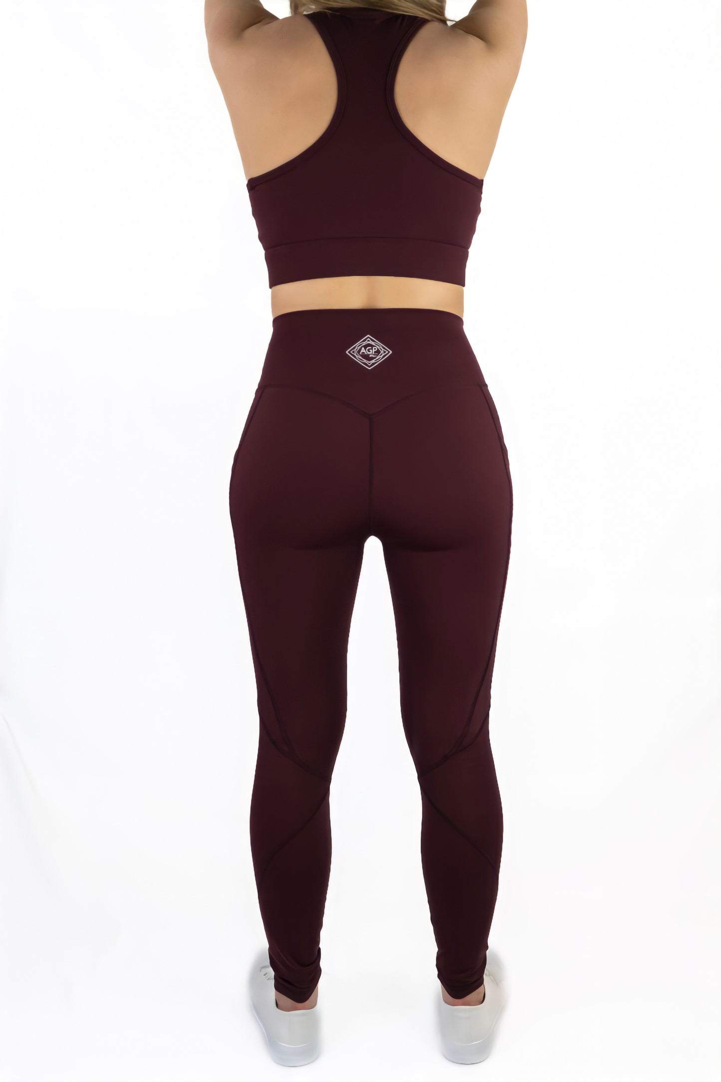 Premium Racerback Sports Bra & Legging Set - Maroon